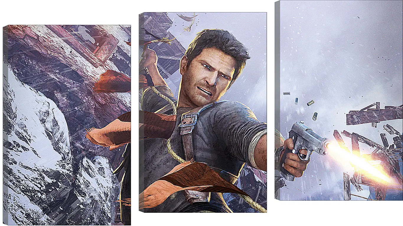 Модульная картина - uncharted 2, among thieves, nathan drake