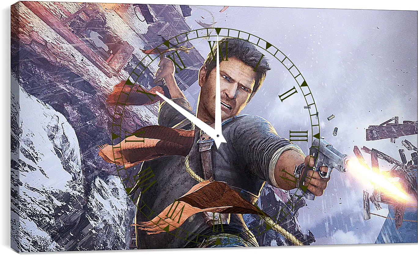 Часы картина - uncharted 2, among thieves, nathan drake