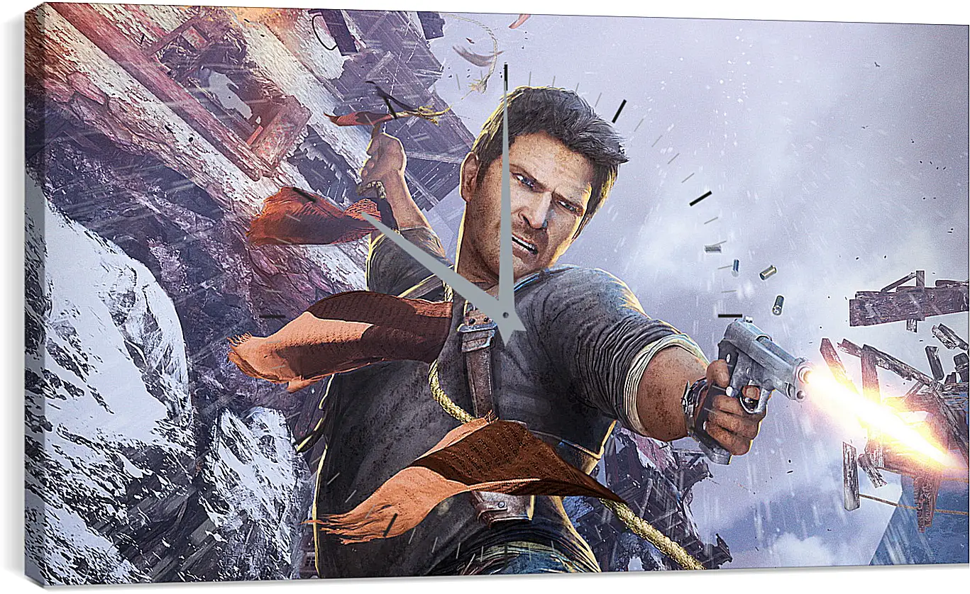 Часы картина - uncharted 2, among thieves, nathan drake