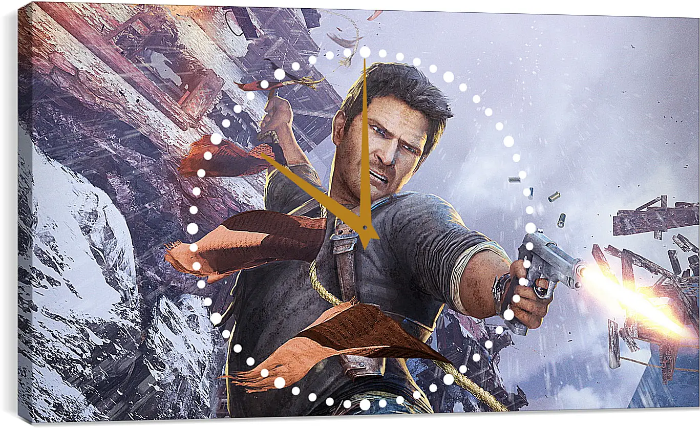 Часы картина - uncharted 2, among thieves, nathan drake