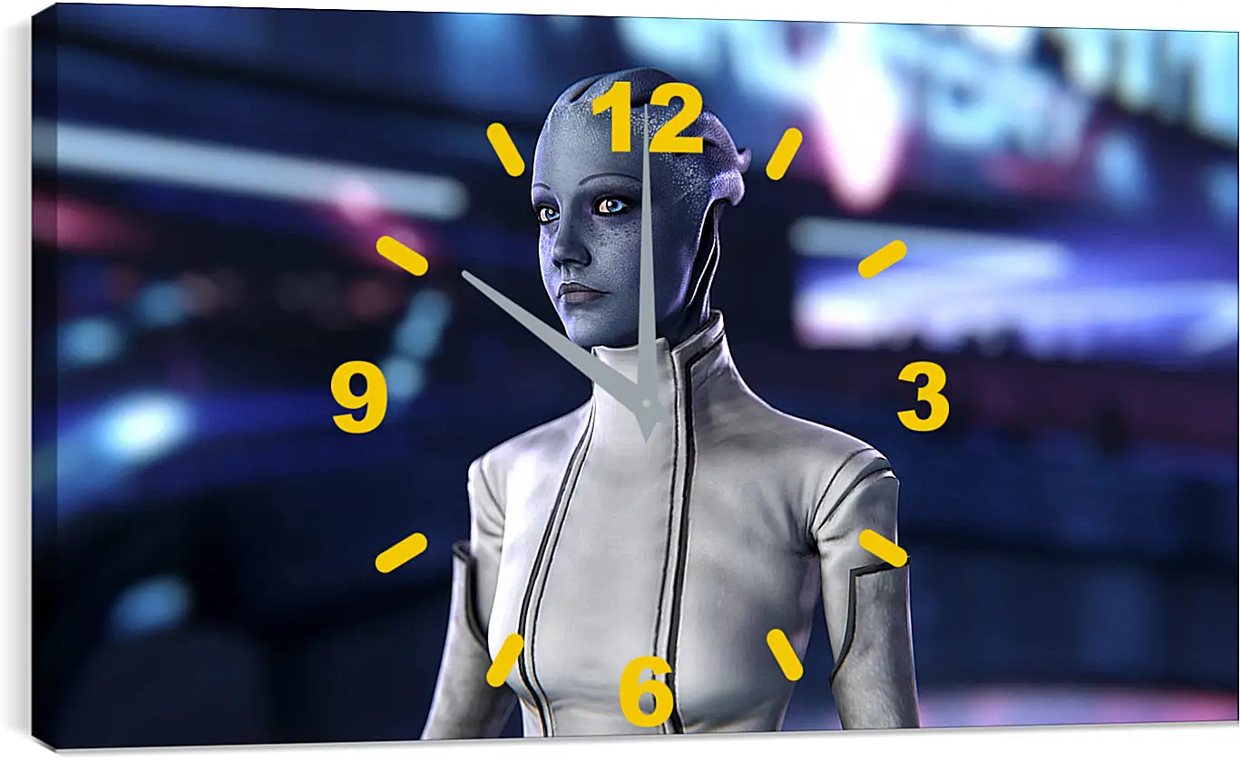 Часы картина - mass effect, girl, art
