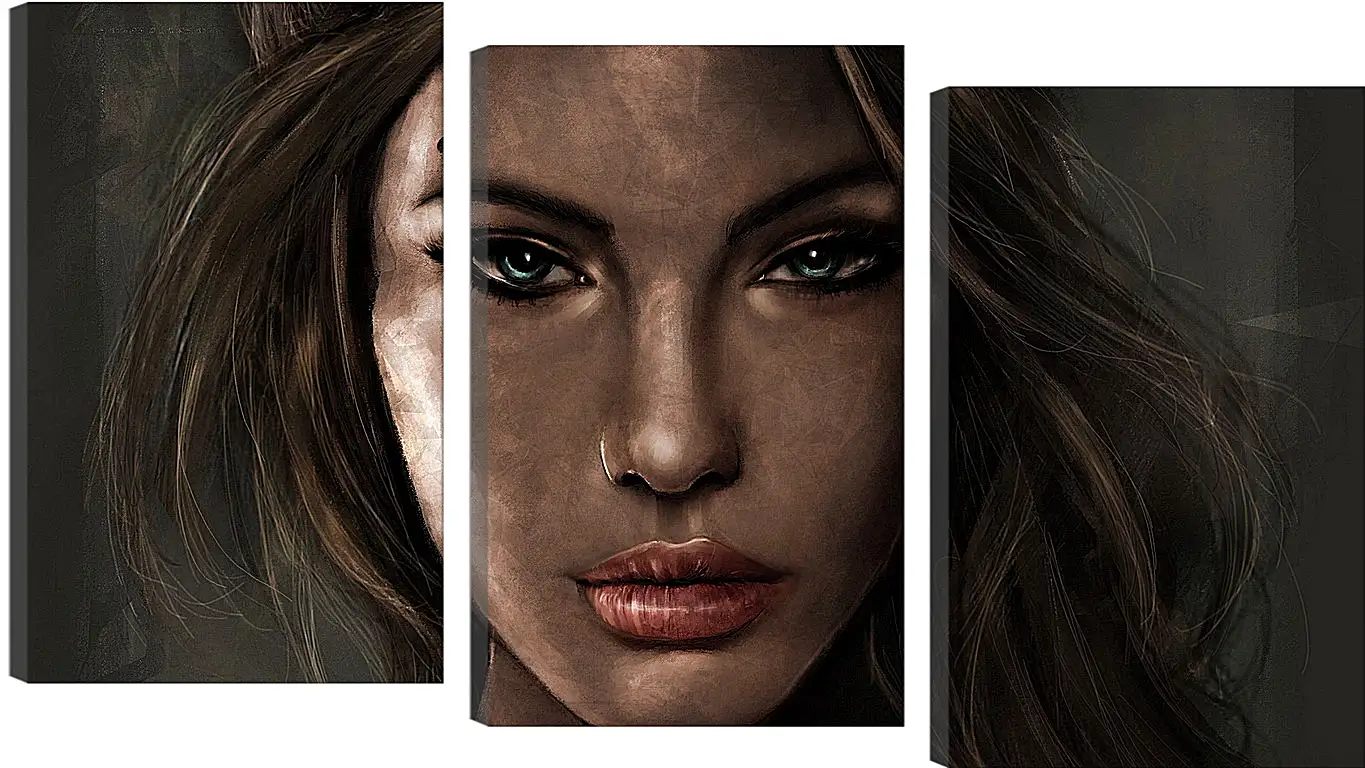 Модульная картина - lara croft, tomb raider, face