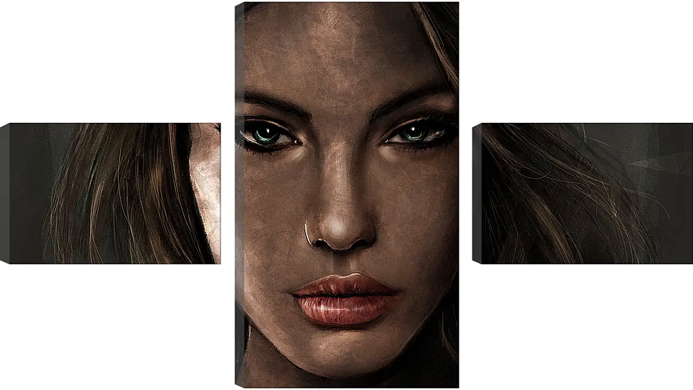 Модульная картина - lara croft, tomb raider, face