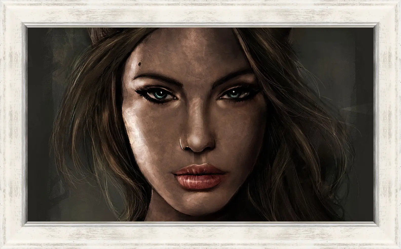 Картина в раме - lara croft, tomb raider, face