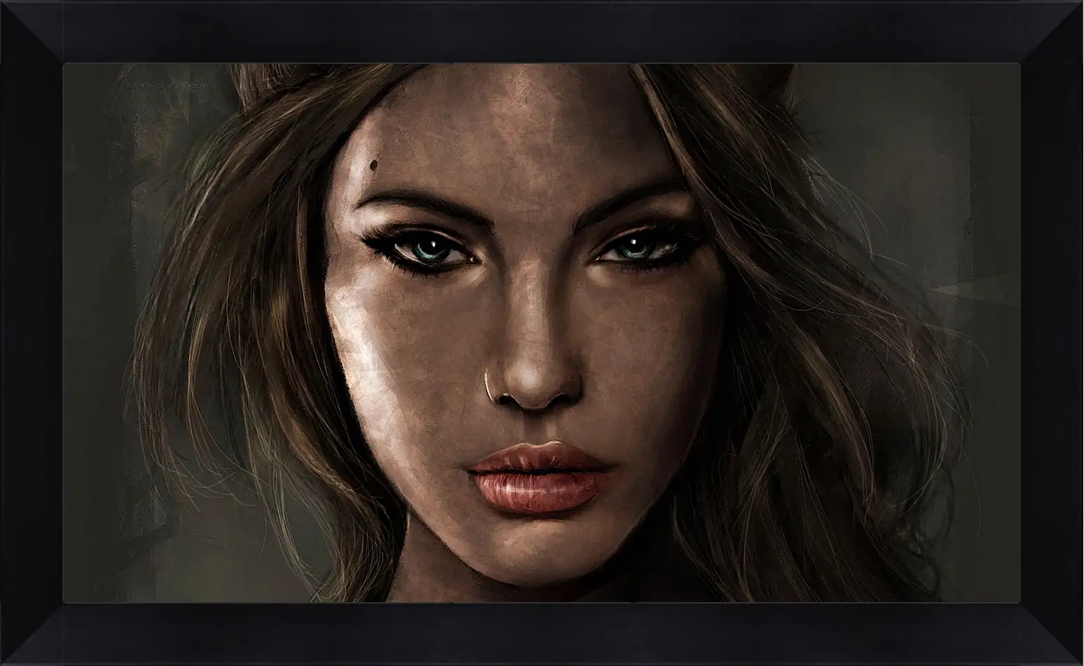 Картина в раме - lara croft, tomb raider, face