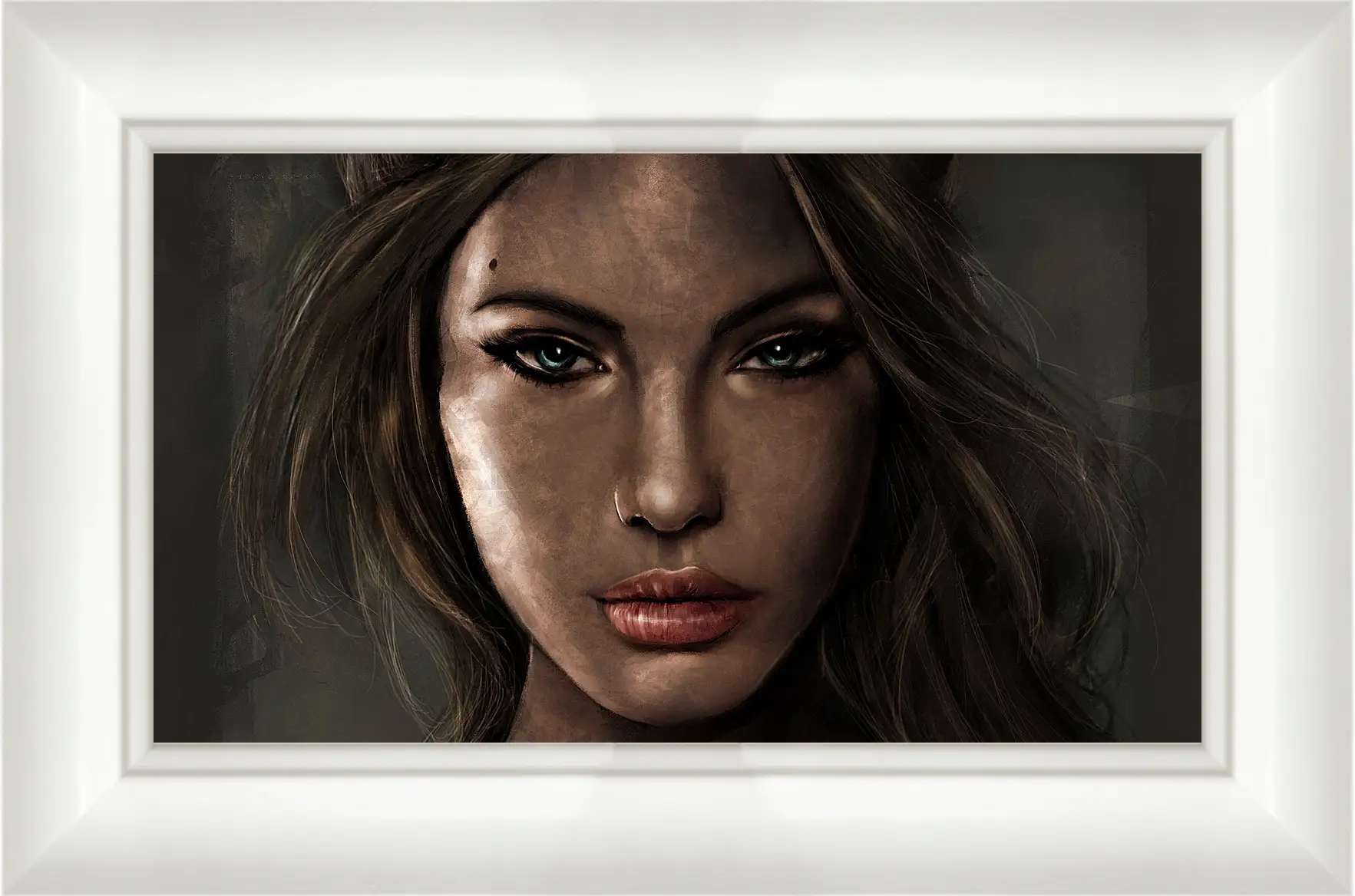 Картина в раме - lara croft, tomb raider, face