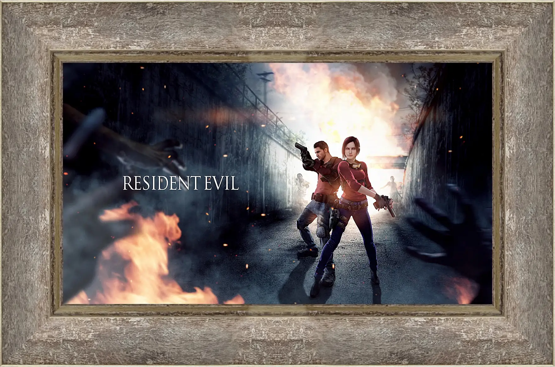 Картина в раме - resident evil, claire redfield, chris redfield
