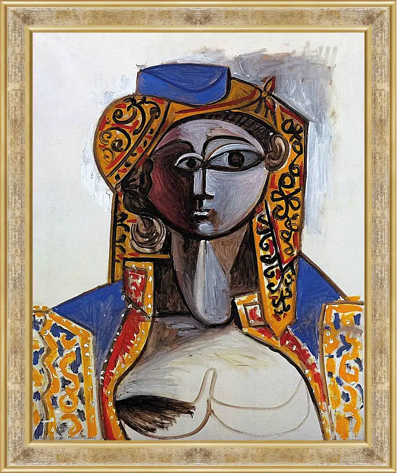 Картина в раме - Жаклин в турецком костюме. Пабло Пикассо