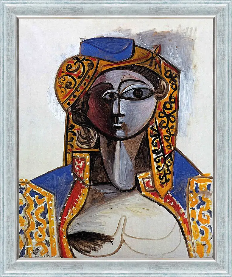 Картина в раме - Жаклин в турецком костюме. Пабло Пикассо