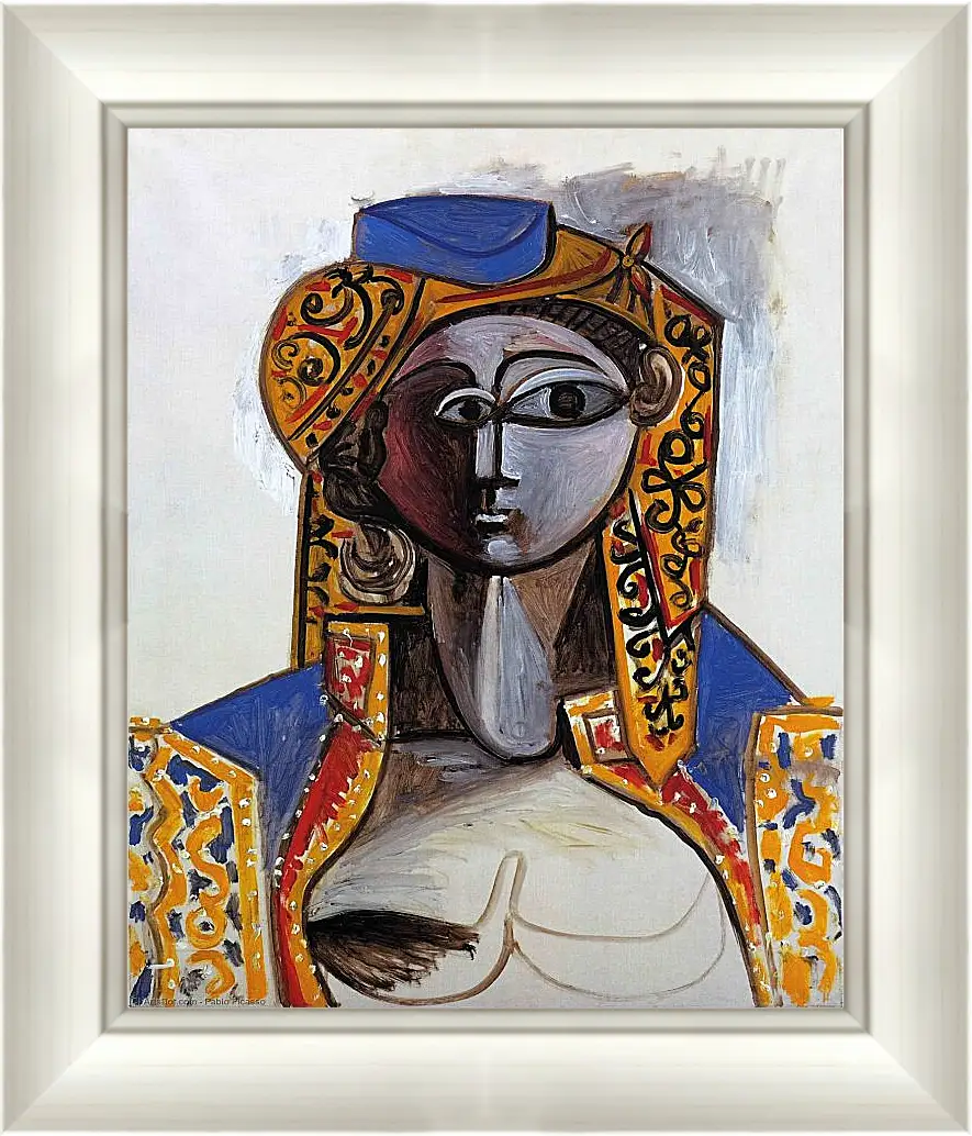 Картина в раме - Жаклин в турецком костюме. Пабло Пикассо