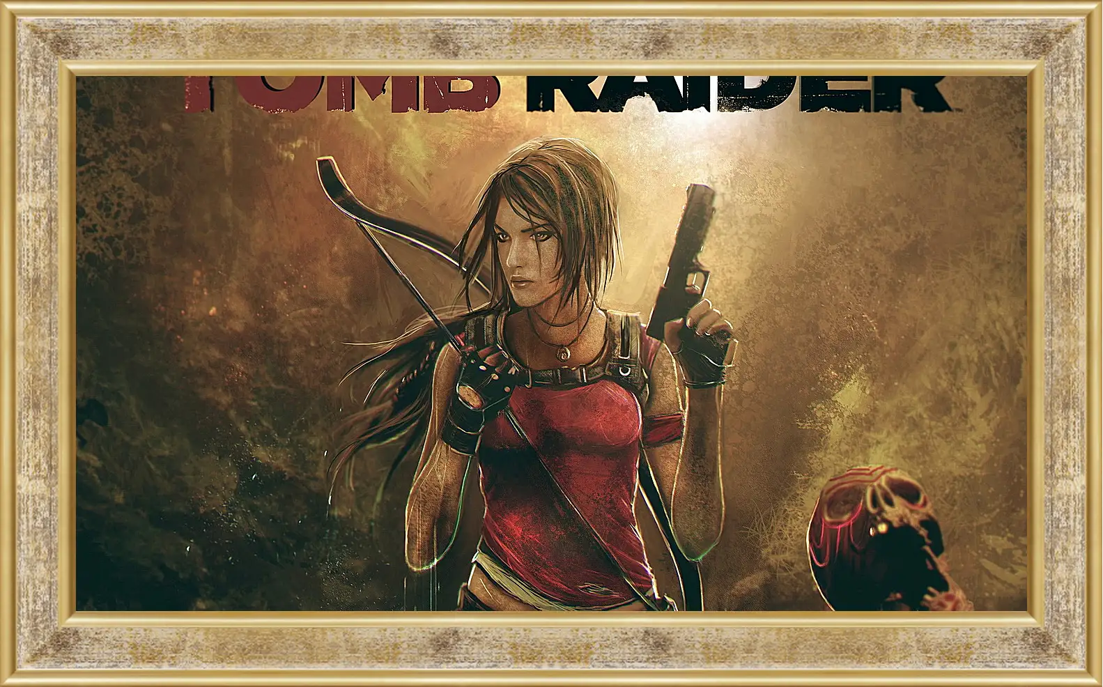 Картина в раме - tomb raider, lara croft, weapons