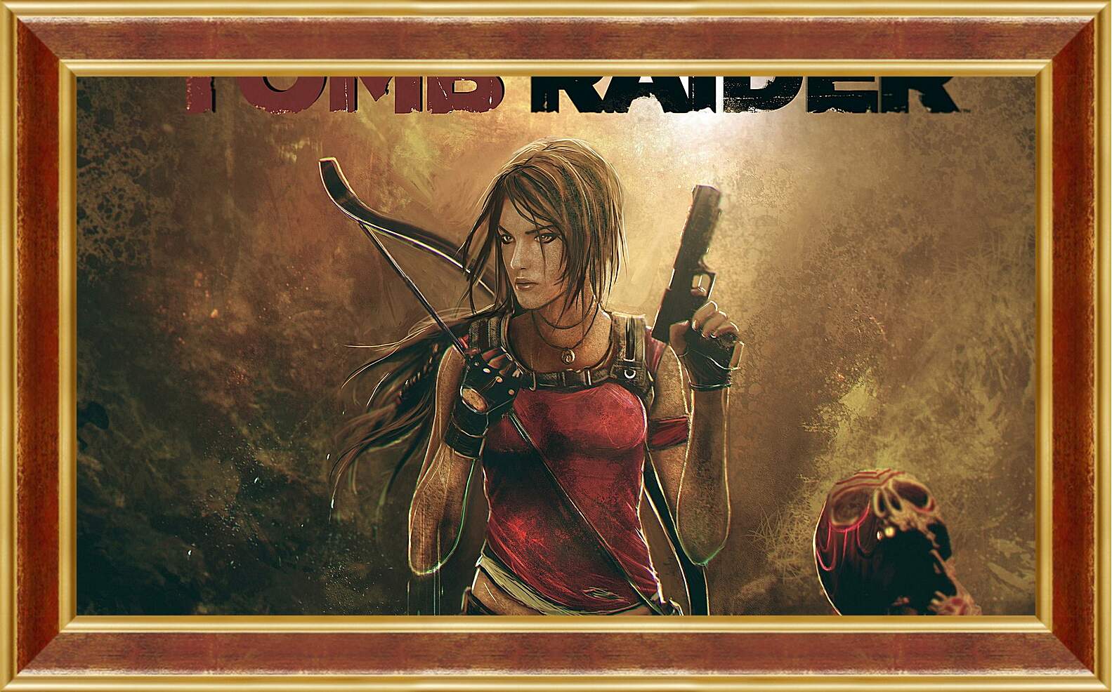 Картина в раме - tomb raider, lara croft, weapons