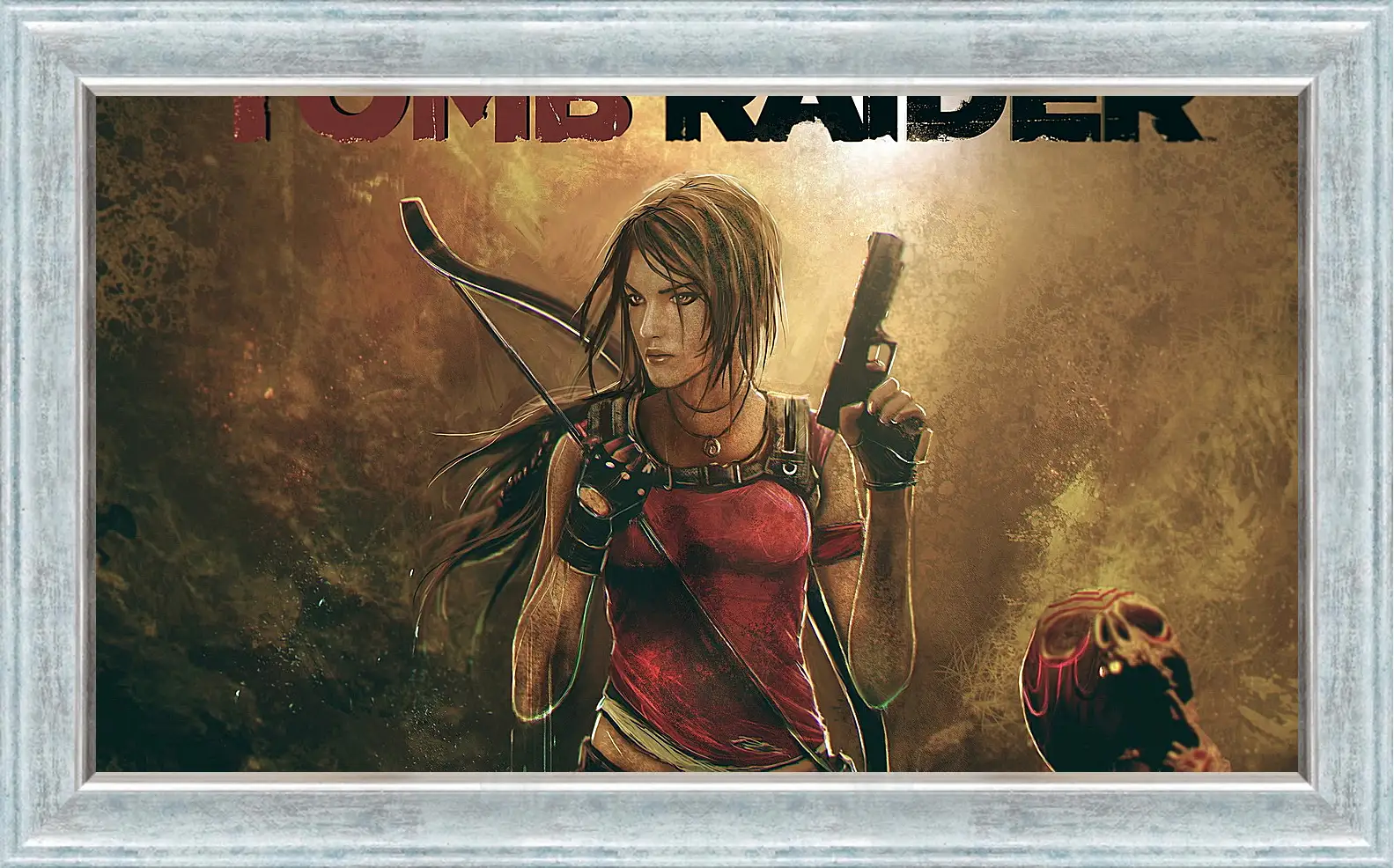 Картина в раме - tomb raider, lara croft, weapons