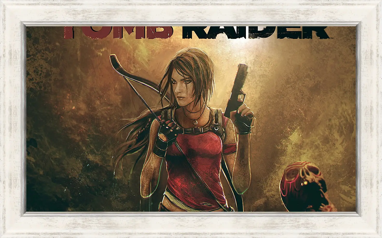 Картина в раме - tomb raider, lara croft, weapons