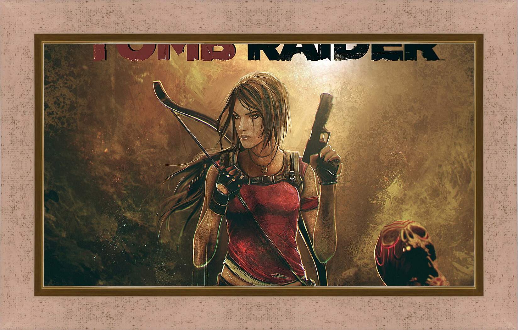 Картина в раме - tomb raider, lara croft, weapons