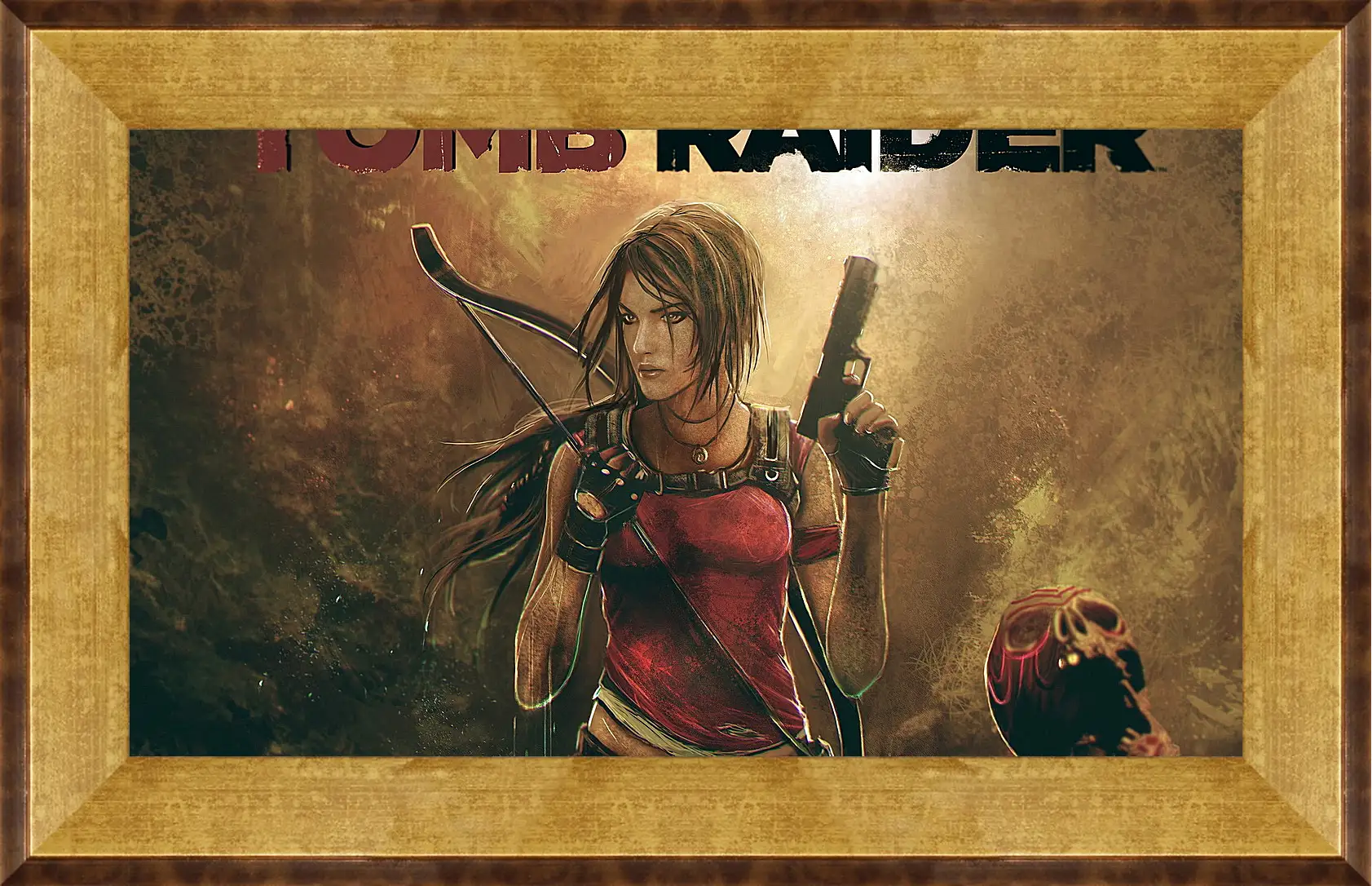 Картина в раме - tomb raider, lara croft, weapons