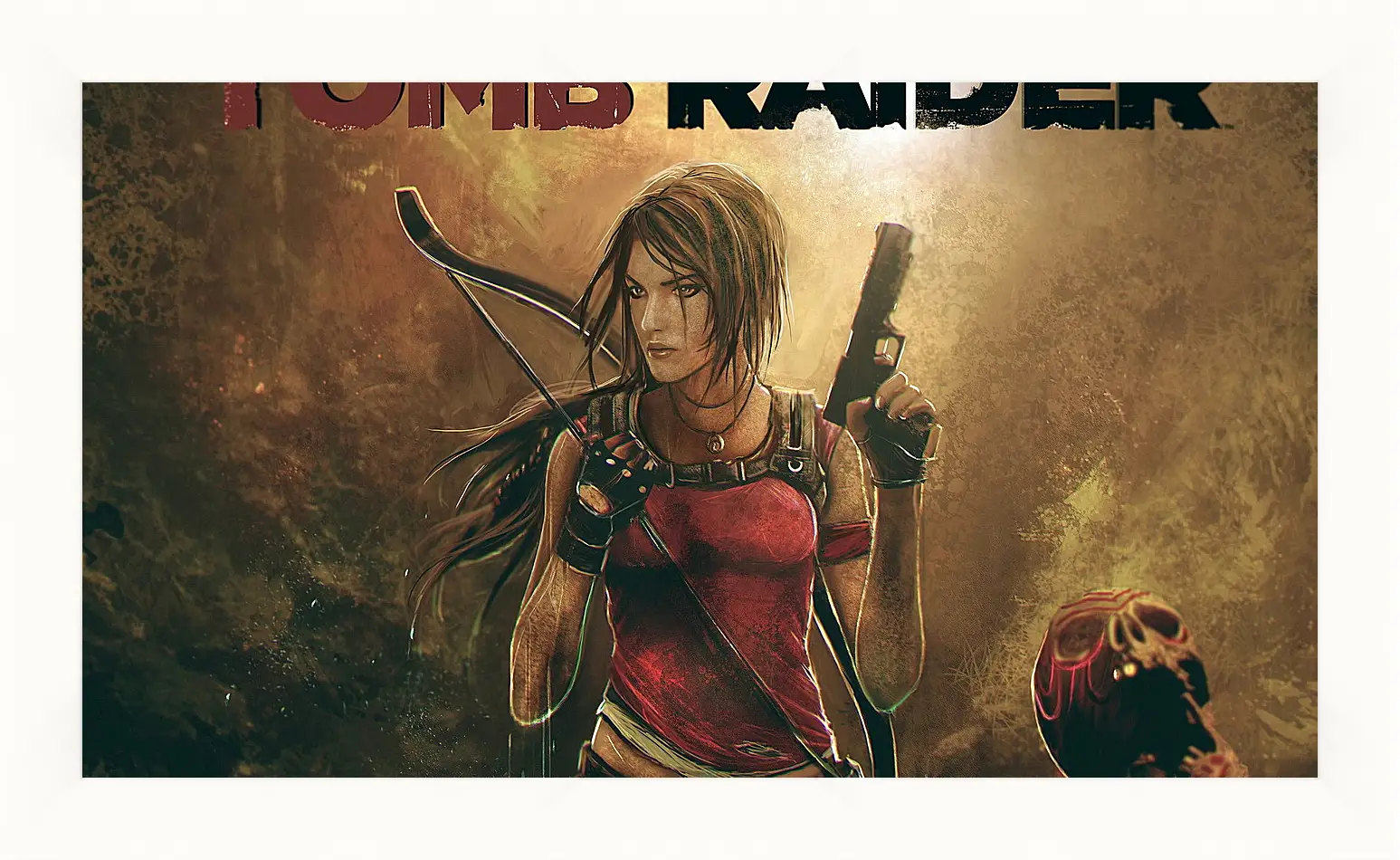 Картина в раме - tomb raider, lara croft, weapons