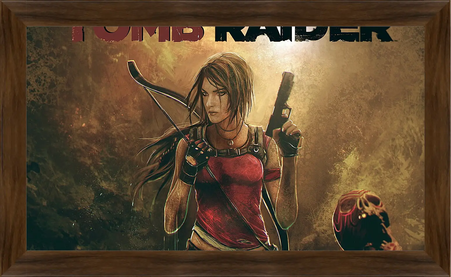 Картина в раме - tomb raider, lara croft, weapons