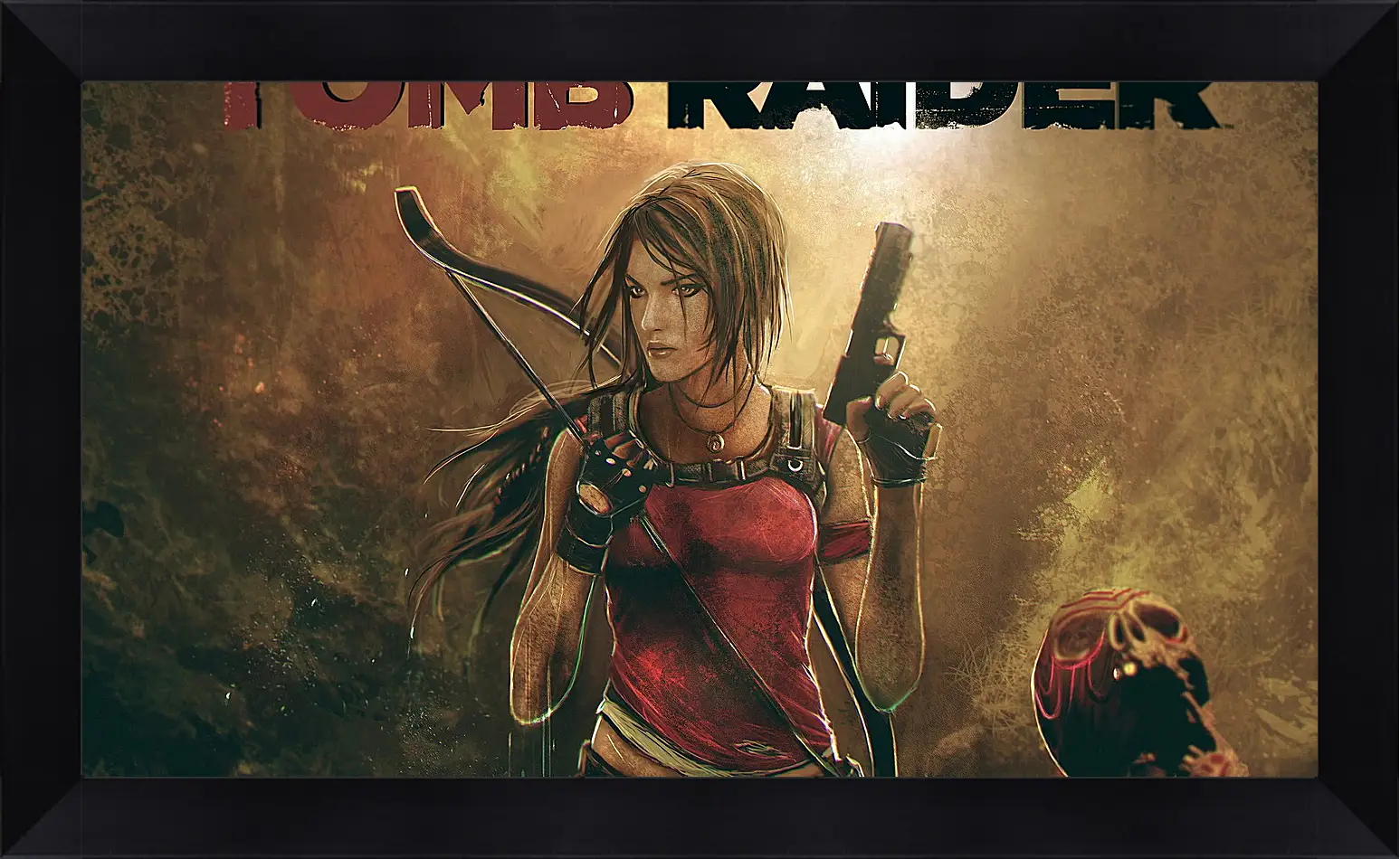 Картина в раме - tomb raider, lara croft, weapons