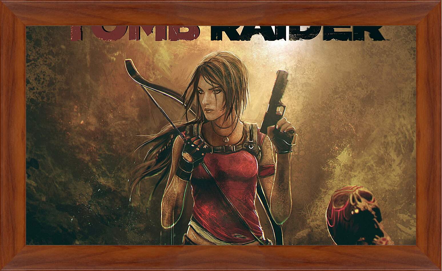Картина в раме - tomb raider, lara croft, weapons