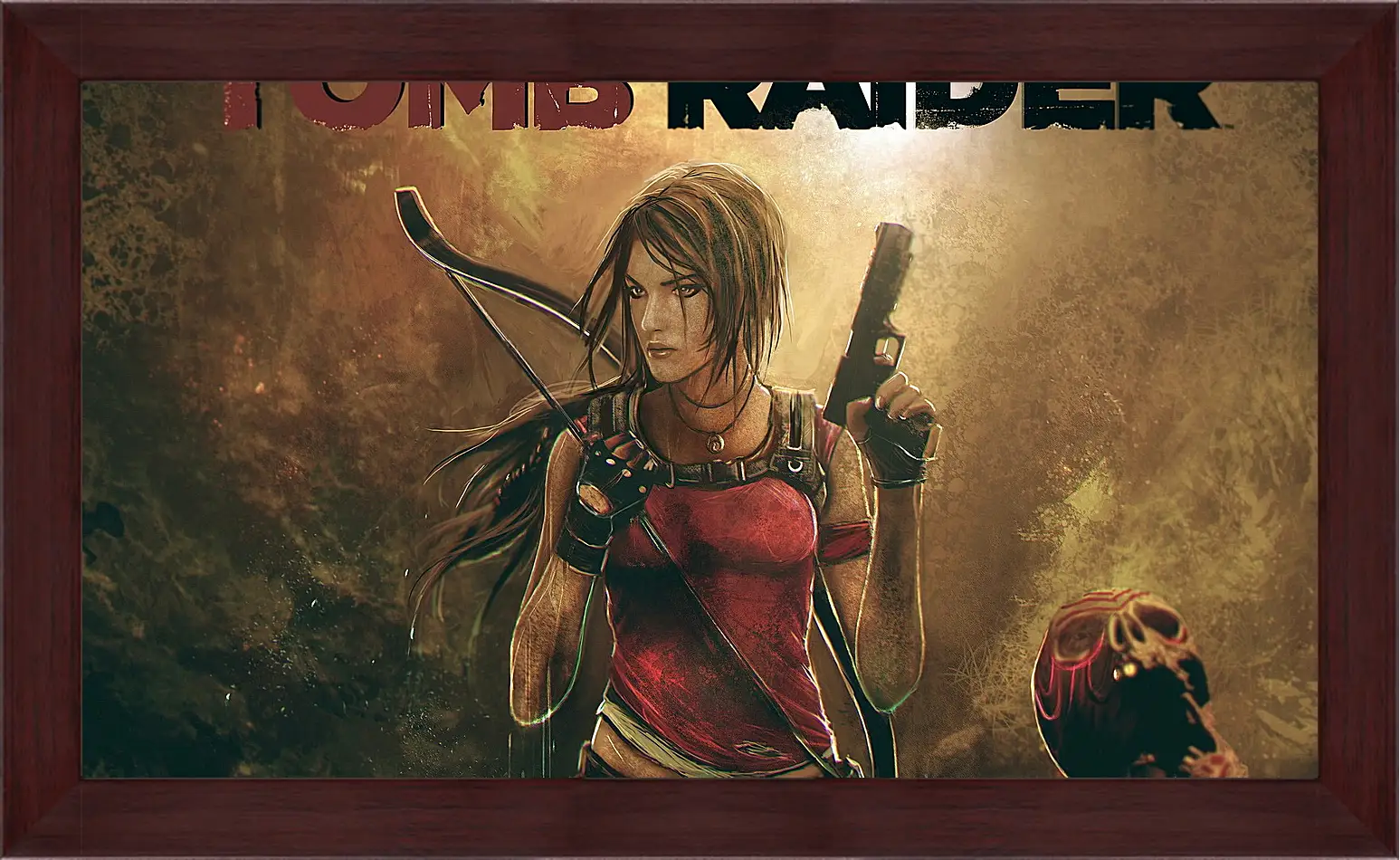 Картина в раме - tomb raider, lara croft, weapons