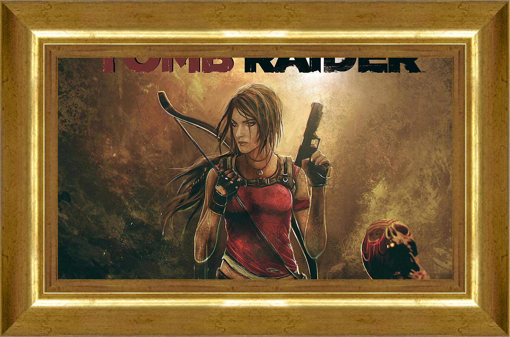 Картина в раме - tomb raider, lara croft, weapons