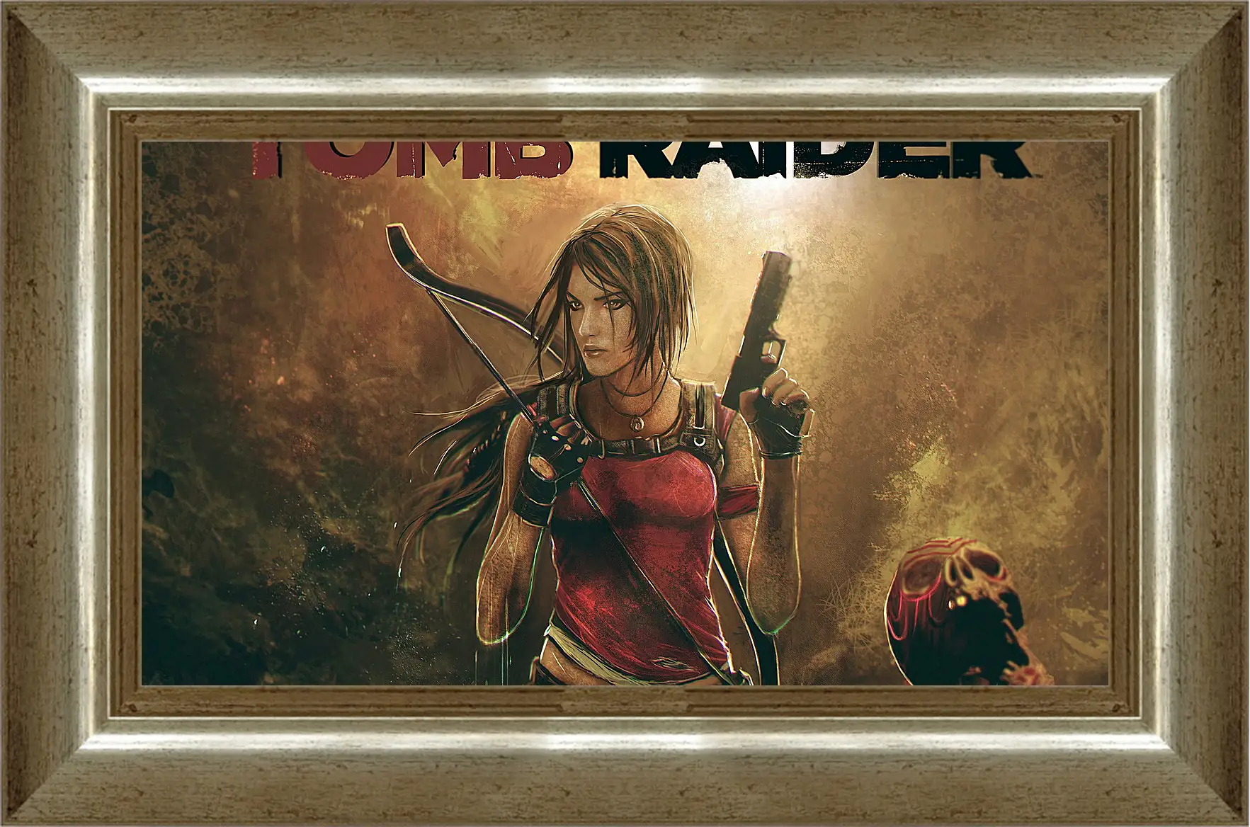 Картина в раме - tomb raider, lara croft, weapons