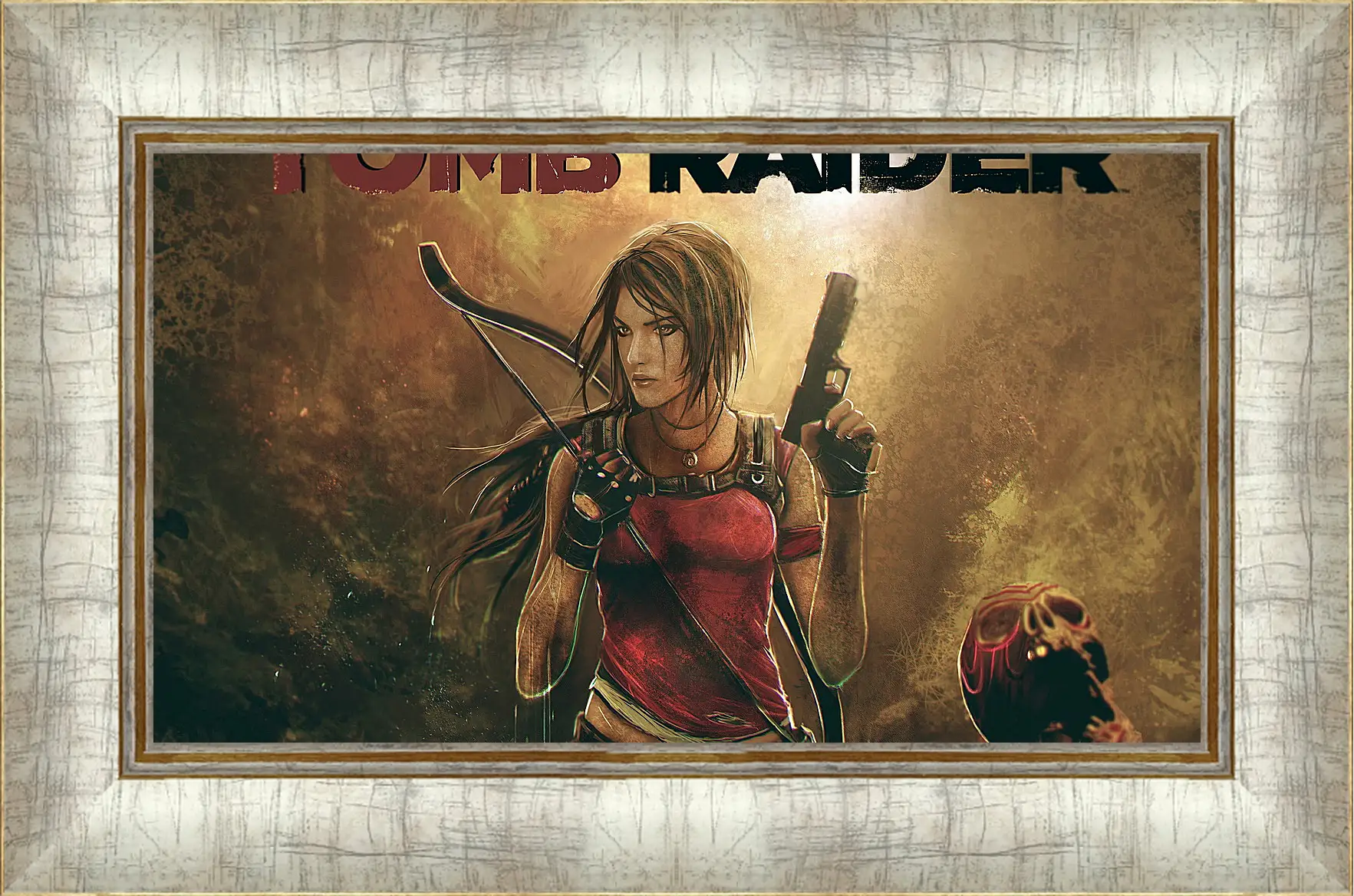 Картина в раме - tomb raider, lara croft, weapons