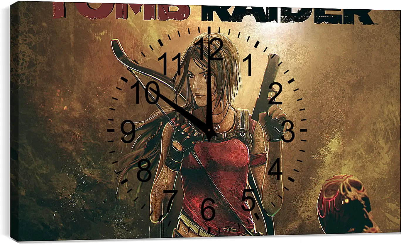 Часы картина - tomb raider, lara croft, weapons