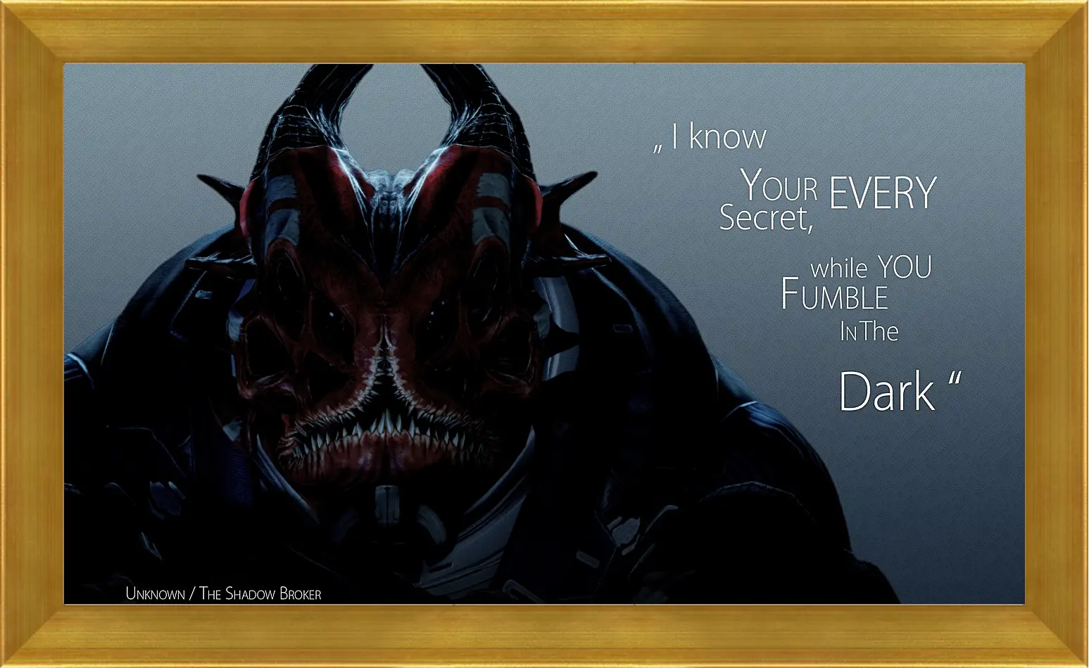 Картина в раме - mass effect 3, quote, look
