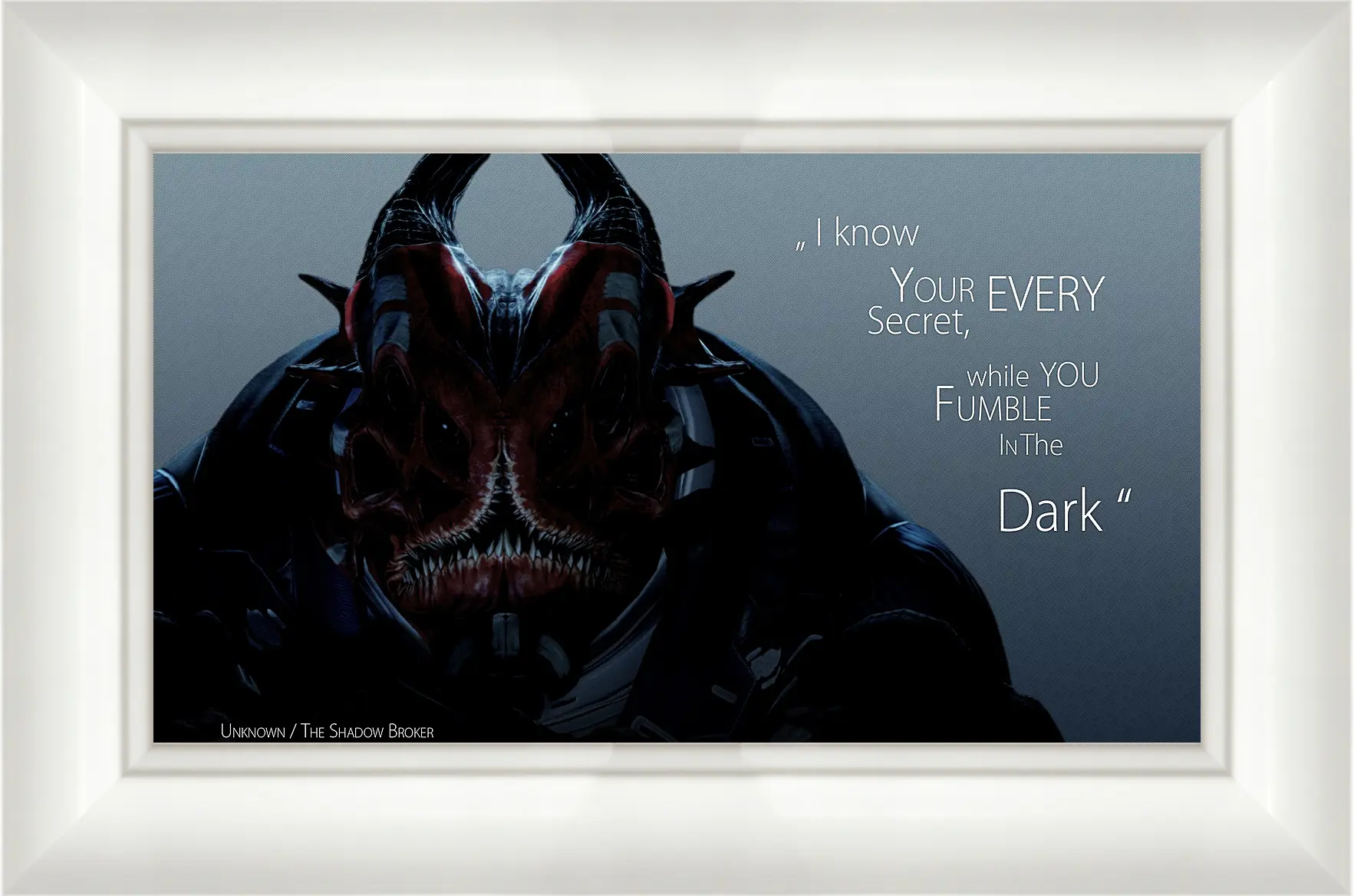 Картина в раме - mass effect 3, quote, look
