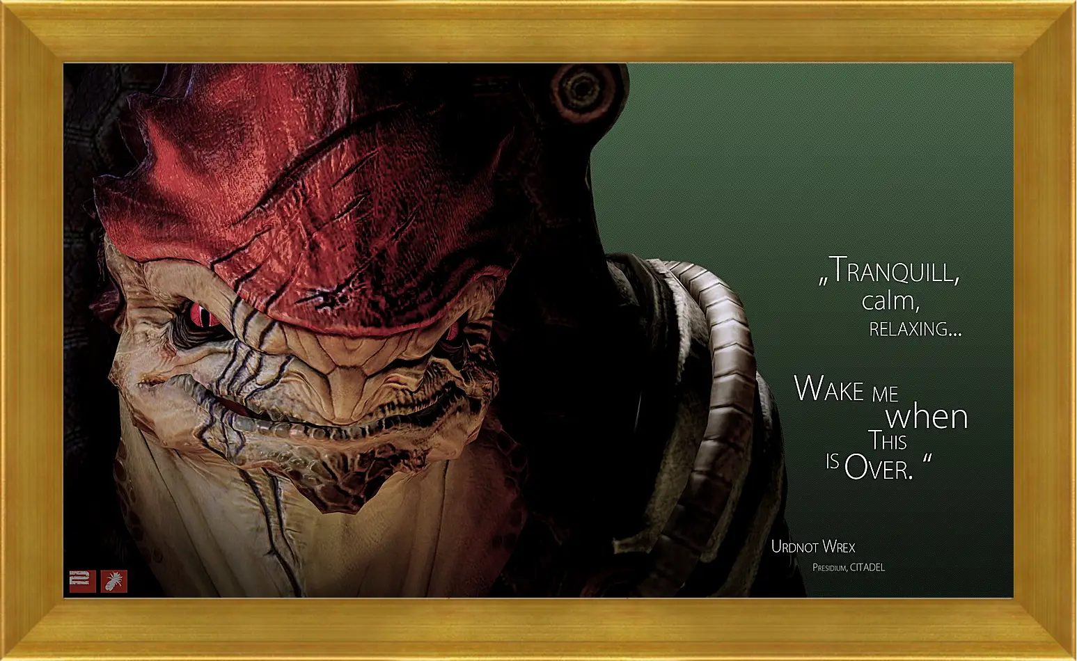 Картина в раме - mass effect 3, urdnot wrex, character
