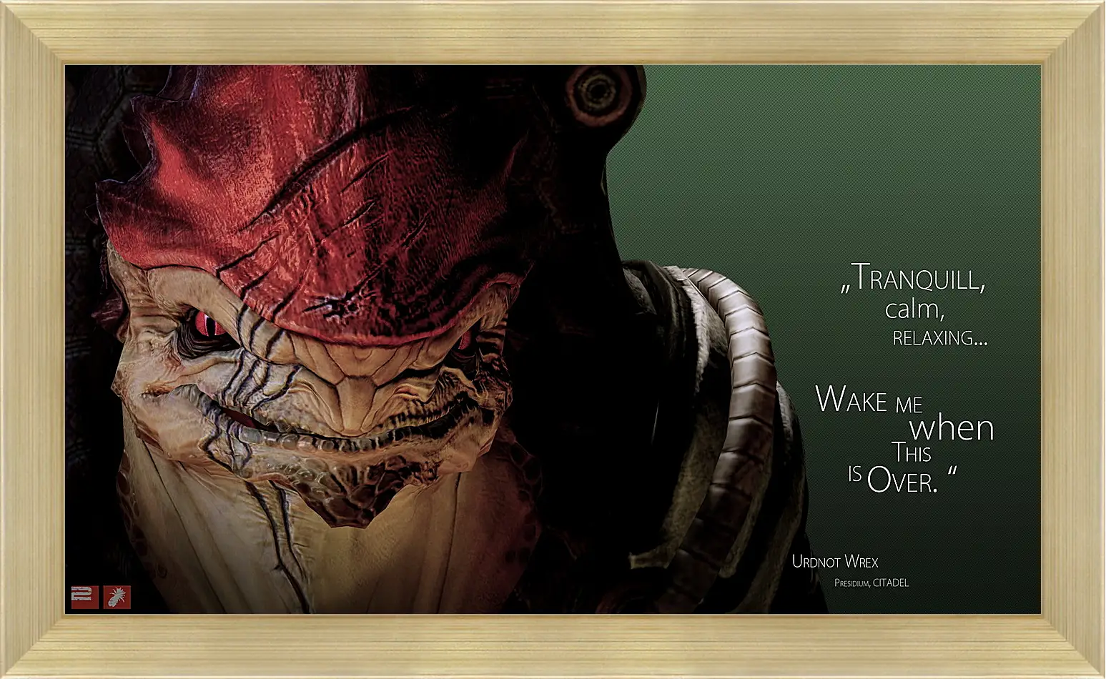 Картина в раме - mass effect 3, urdnot wrex, character
