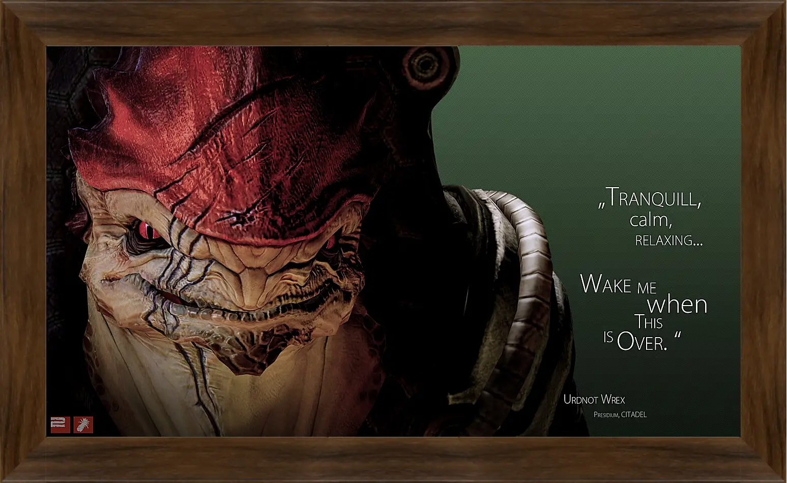 Картина в раме - mass effect 3, urdnot wrex, character

