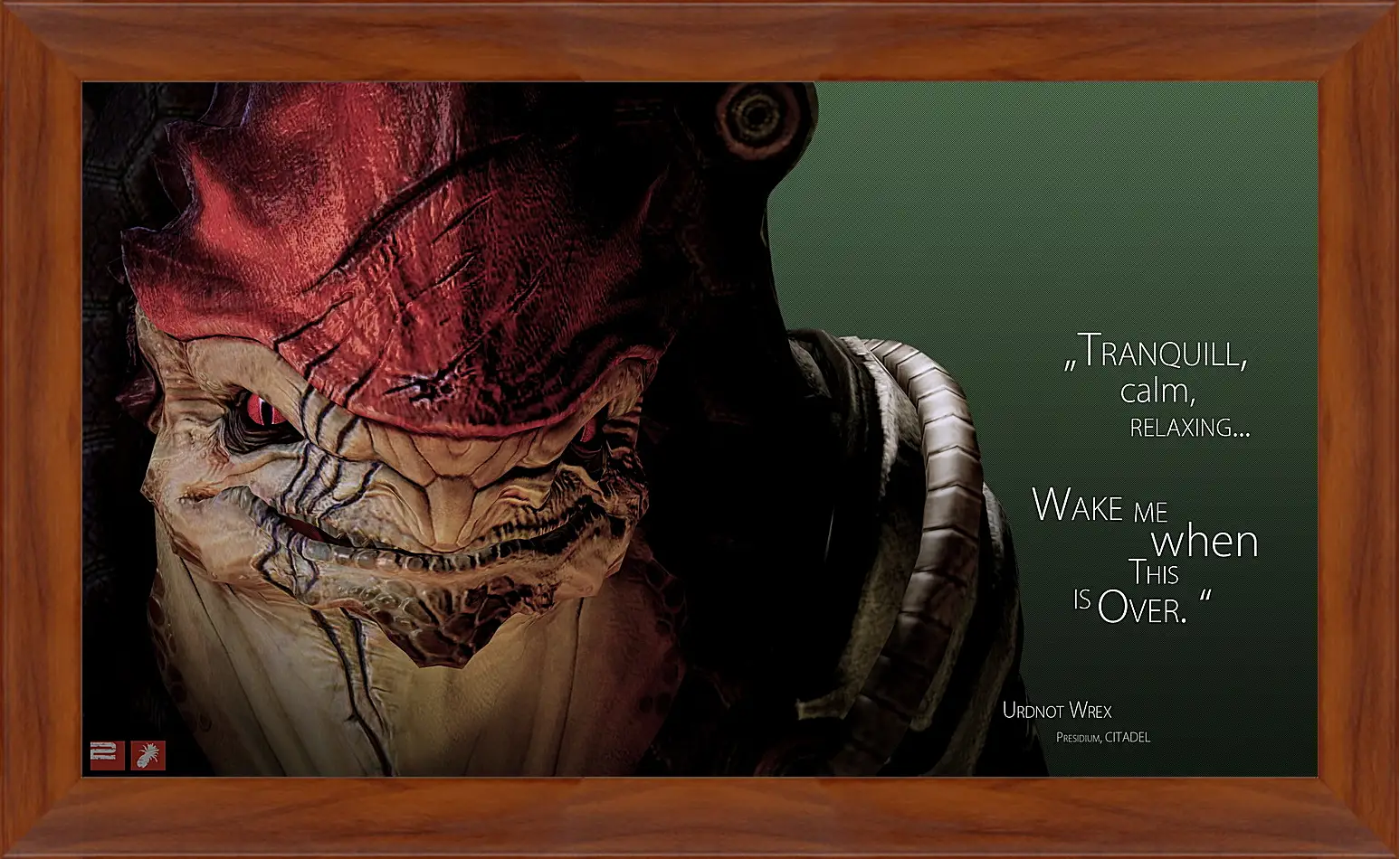 Картина в раме - mass effect 3, urdnot wrex, character
