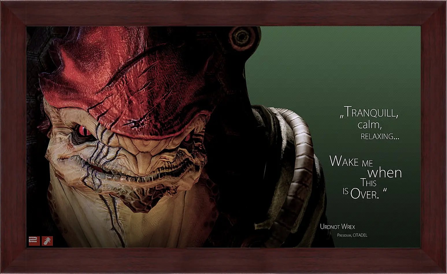 Картина в раме - mass effect 3, urdnot wrex, character
