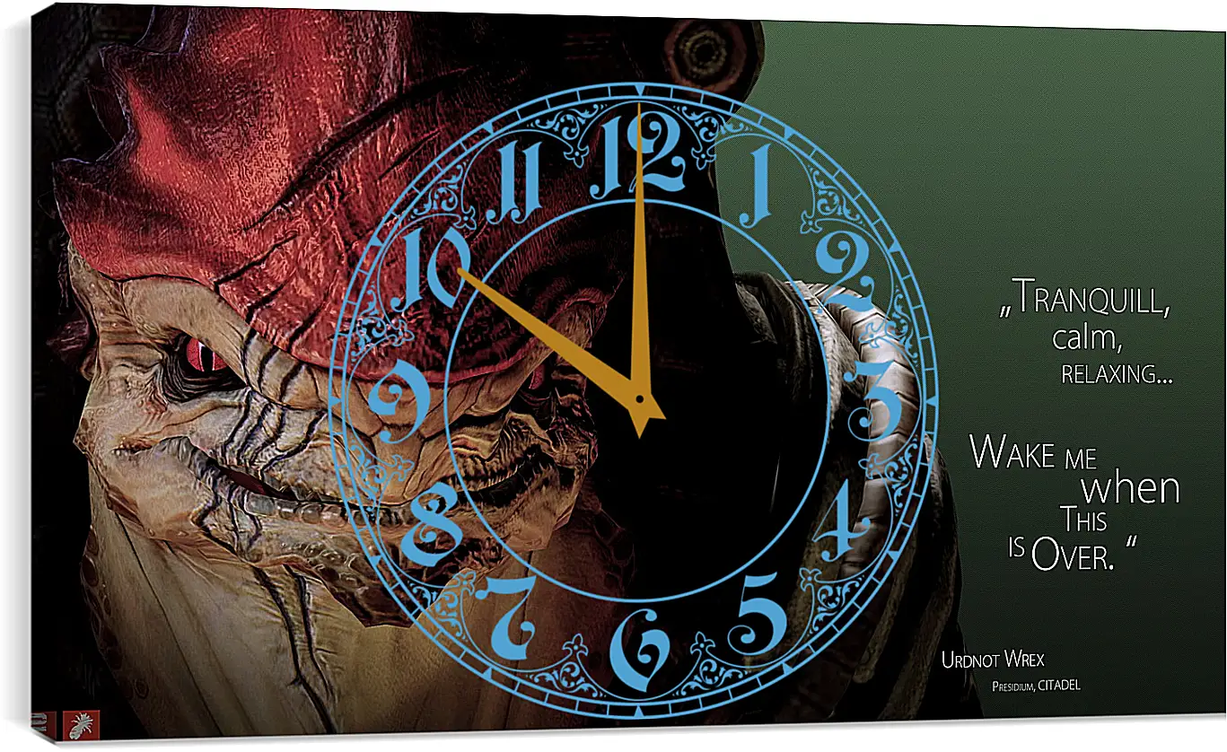 Часы картина - mass effect 3, urdnot wrex, character
