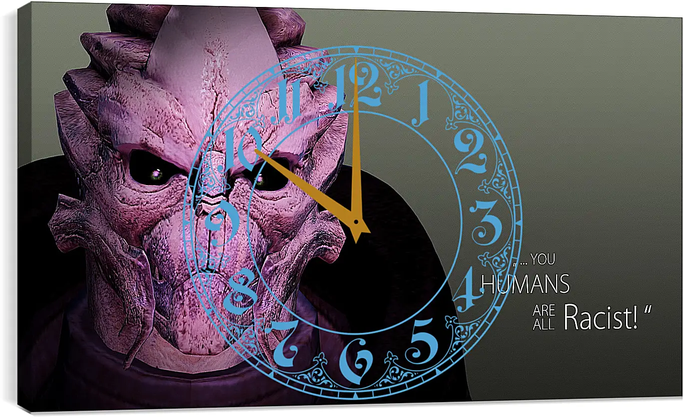 Часы картина - mass effect 3, quote, character
