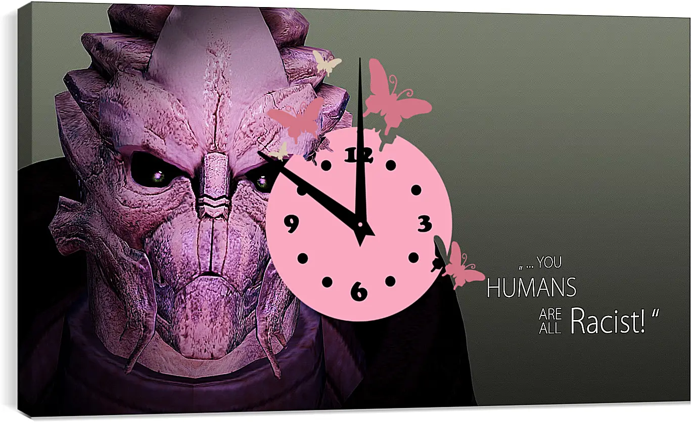 Часы картина - mass effect 3, quote, character
