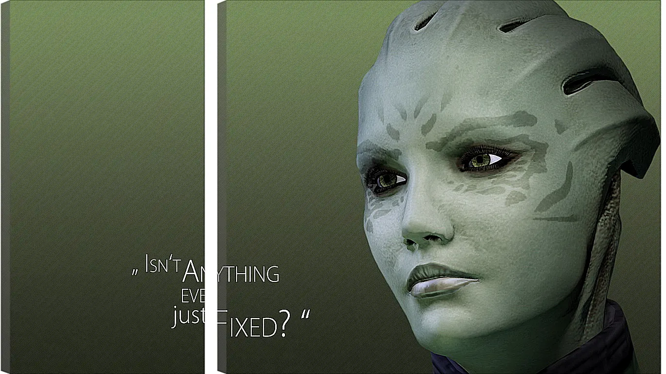 Модульная картина - mass effect 3, shiala, quote
