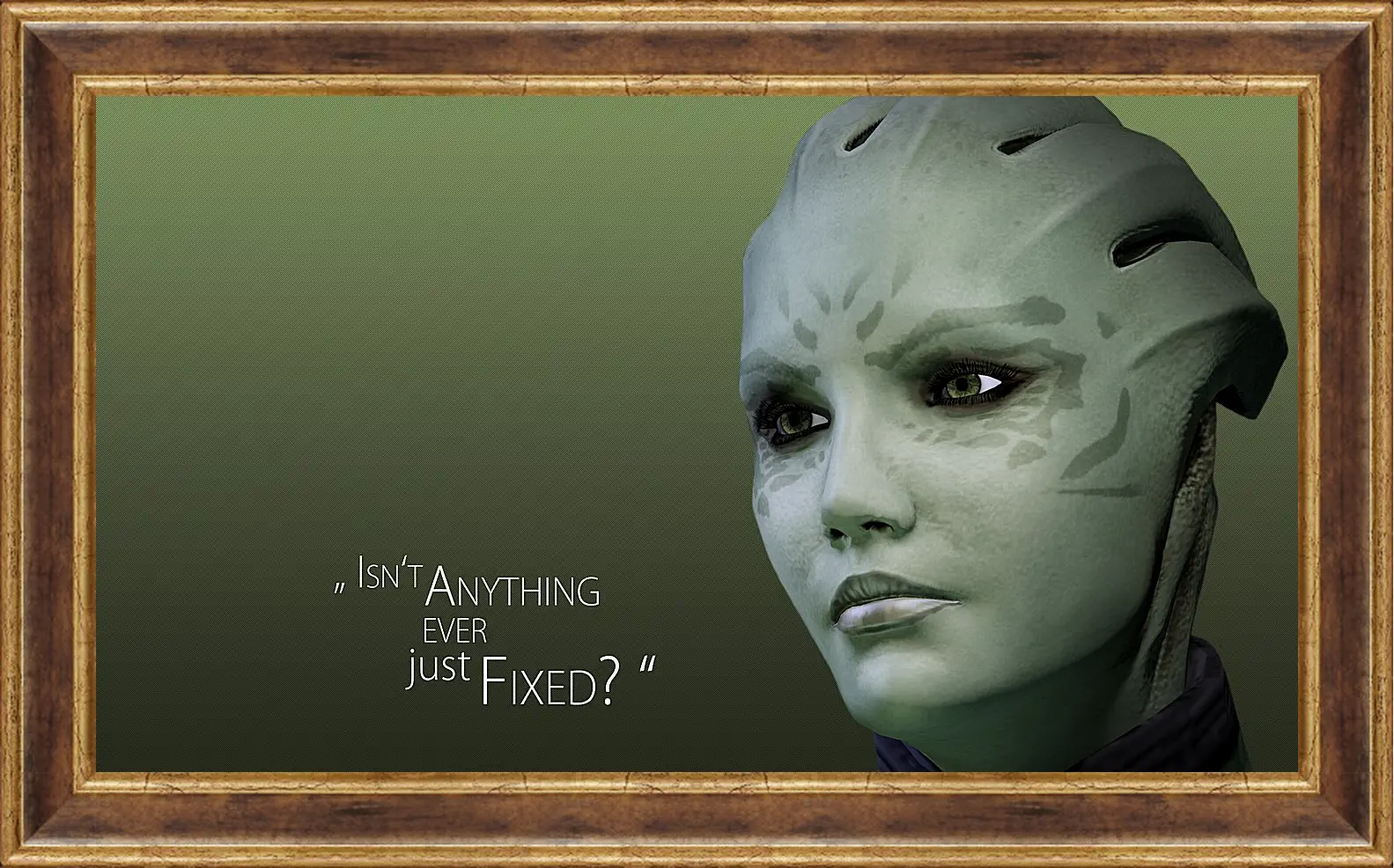 Картина в раме - mass effect 3, shiala, quote
