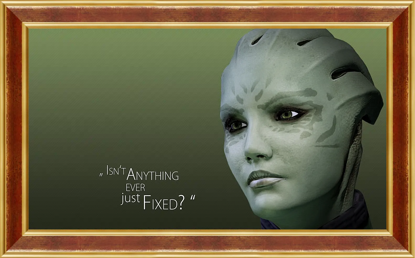 Картина в раме - mass effect 3, shiala, quote
