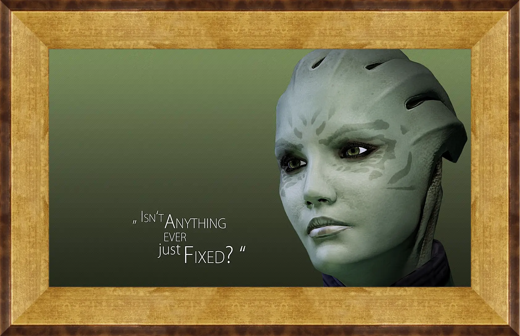 Картина в раме - mass effect 3, shiala, quote
