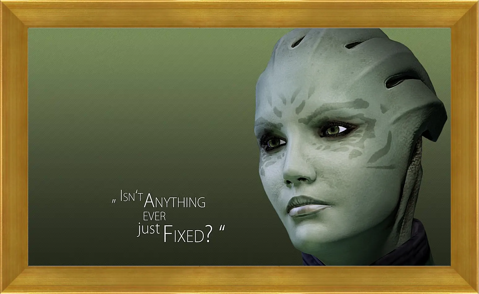 Картина в раме - mass effect 3, shiala, quote
