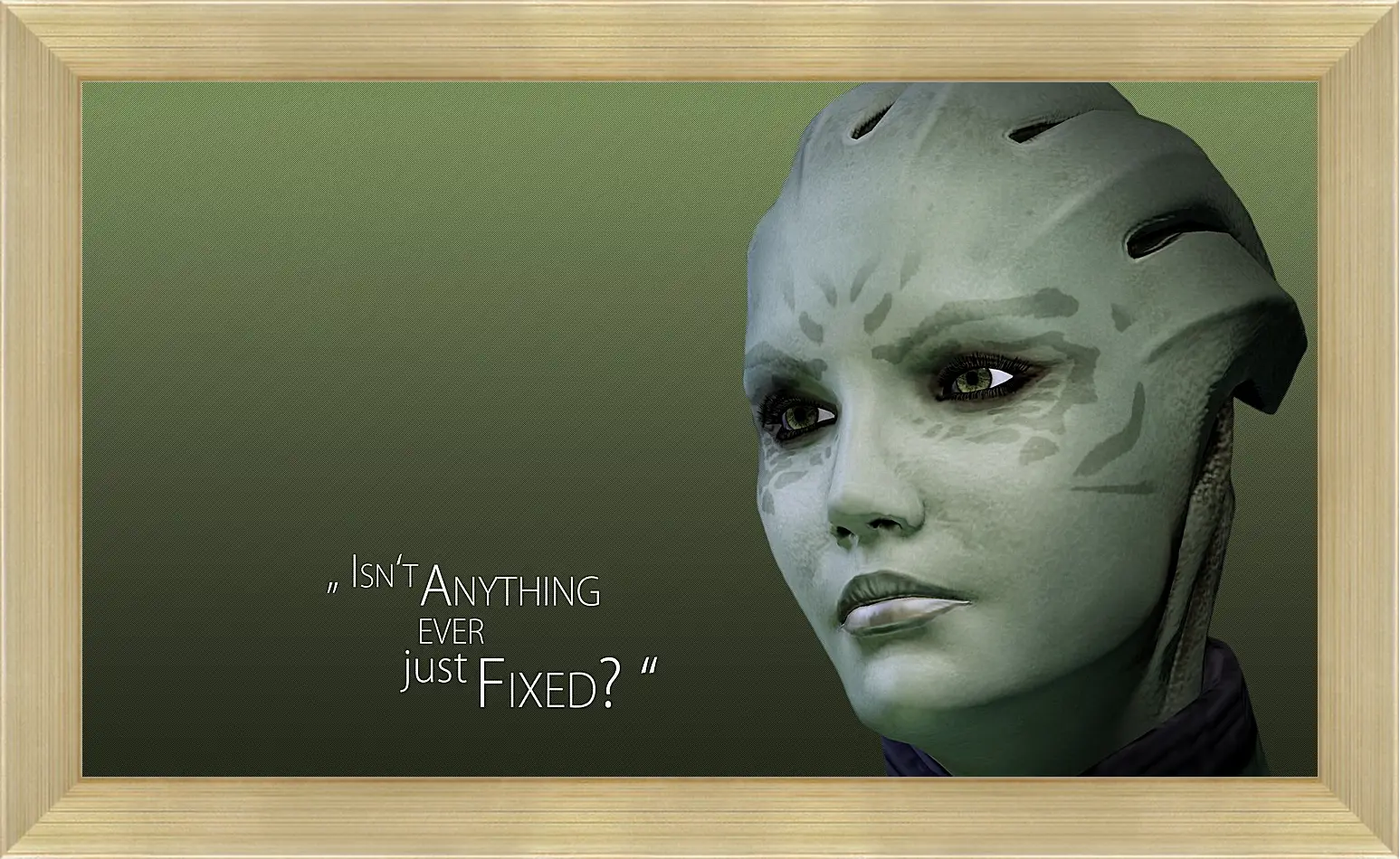 Картина в раме - mass effect 3, shiala, quote
