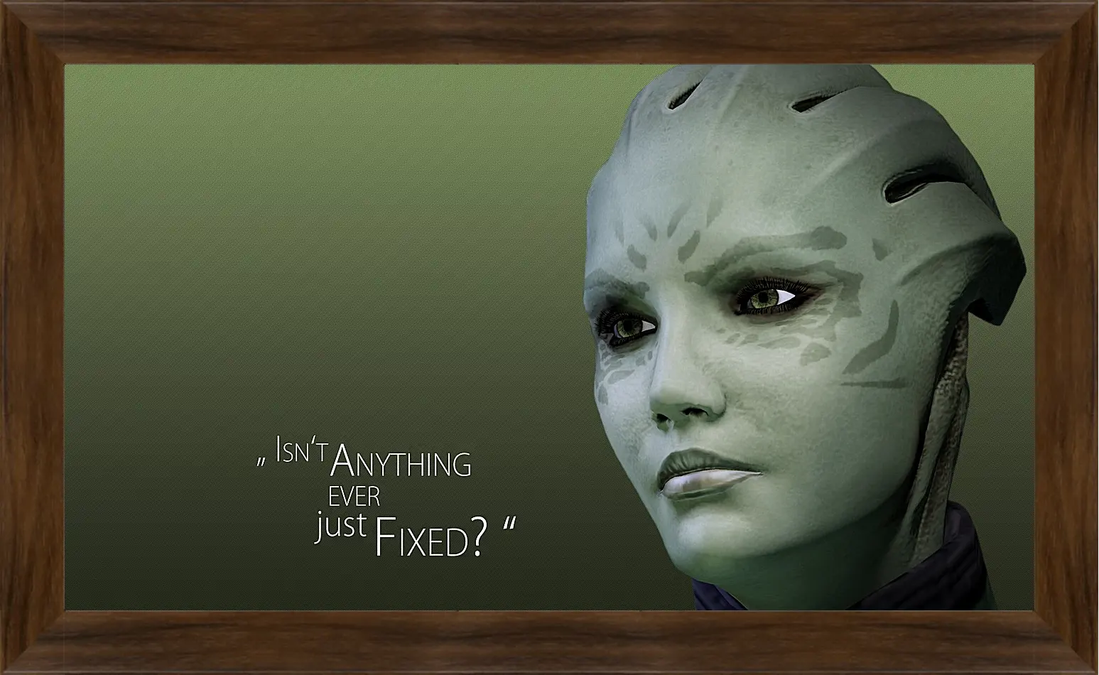 Картина в раме - mass effect 3, shiala, quote
