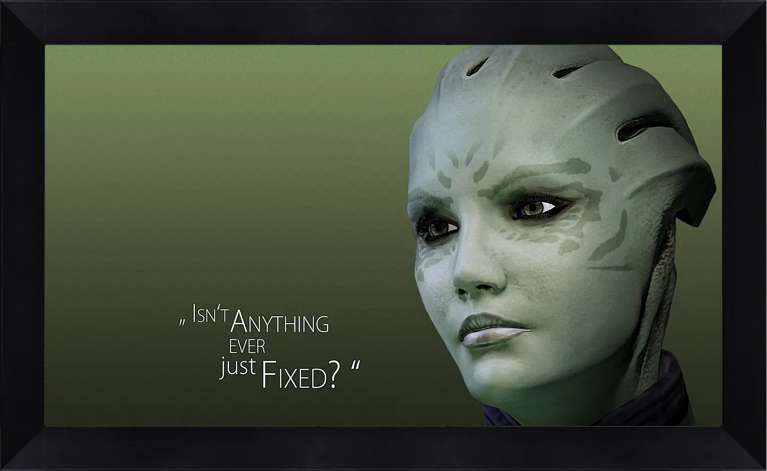 Картина в раме - mass effect 3, shiala, quote
