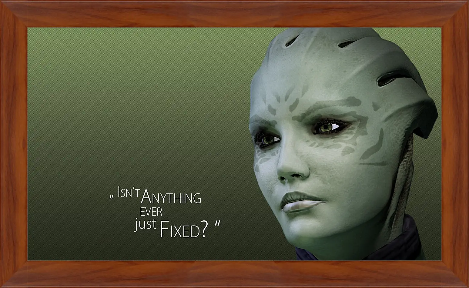 Картина в раме - mass effect 3, shiala, quote
