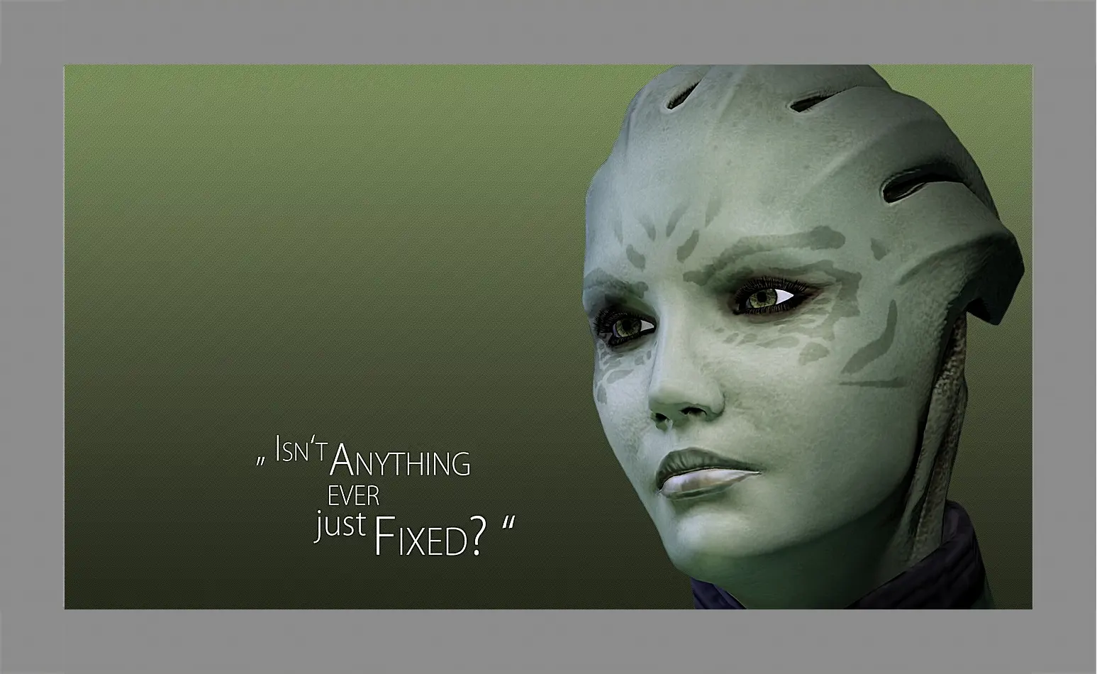 Картина в раме - mass effect 3, shiala, quote
