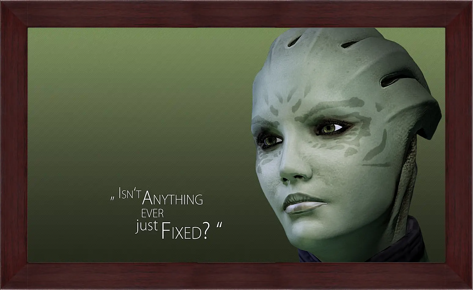 Картина в раме - mass effect 3, shiala, quote
